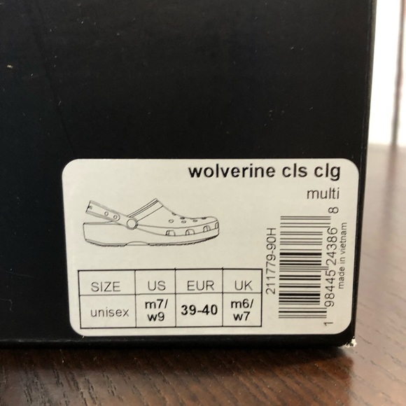 Crocs X Marvel Wolverine Classic Clogs Men’s 7 Women’s 9 NIB main image 10
